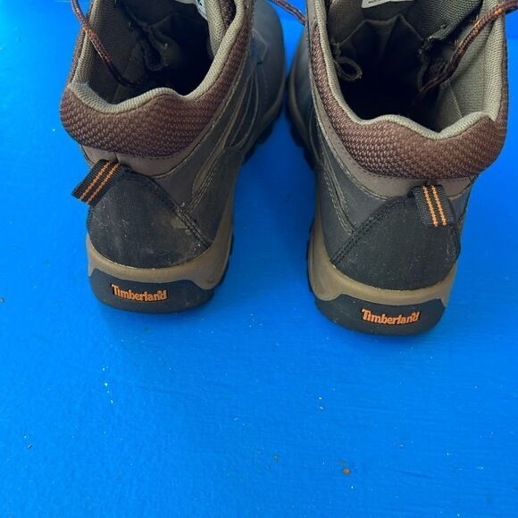 Timberland Boys Mt. Maddsen A14IB Brown Leather Lace Up Hiking Boots Size US 6.5 - Picture 4 of 6